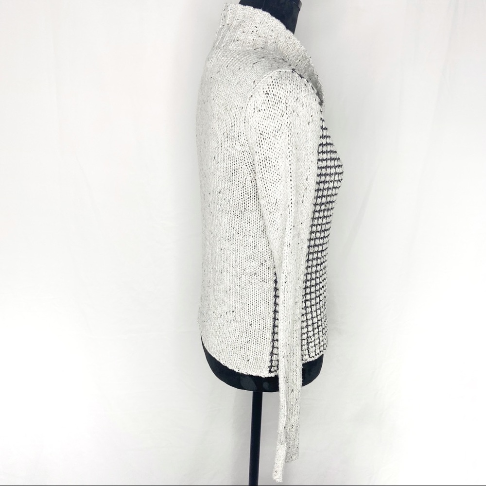 Cabi gray knitted acrylic / cotton snap cardigan S - Picture 3 of 7